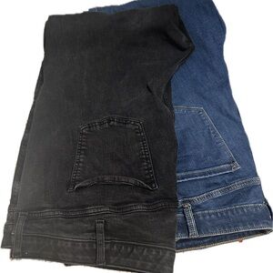 2 Pairs Torrid Capris Black and Blue